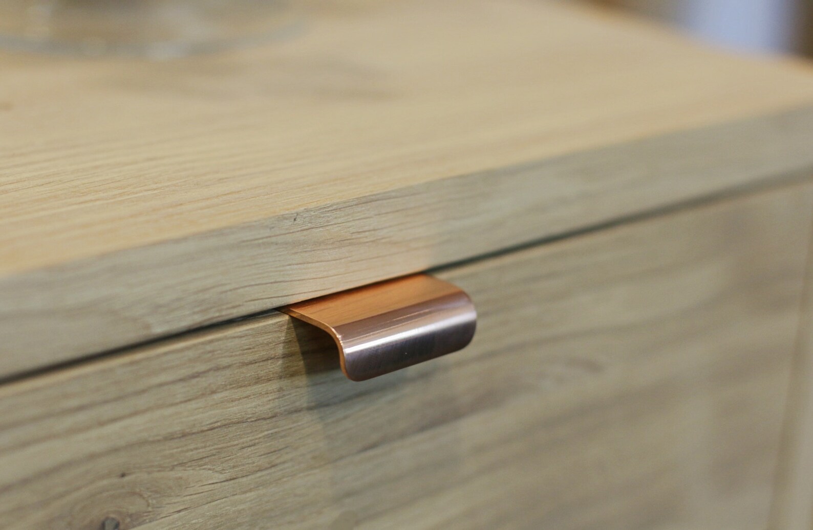 Square Copper Drawer Pull Modern Kitchen Knob Modern Etsy