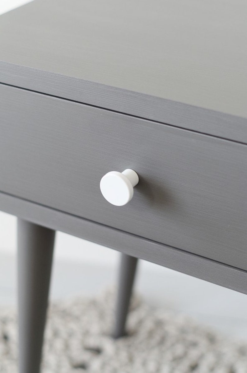 Modern Pulls White Knob Drawer Knob Round Knob Etsy