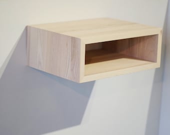 Solid ash Wood Shelf | white oiled Nursery Shelves | Floating Nightstand | Floating Shelf | entrance shelf | modern furniture