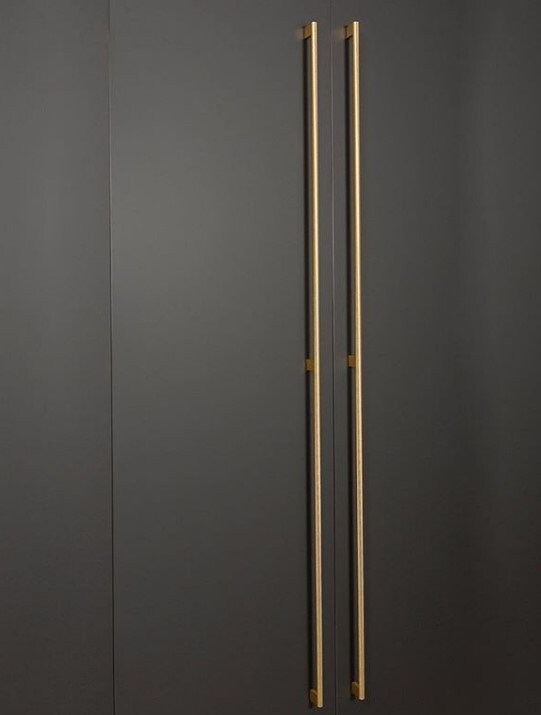 Very Long Modern Brass Handle Wardrobe Door Handles Long Knob