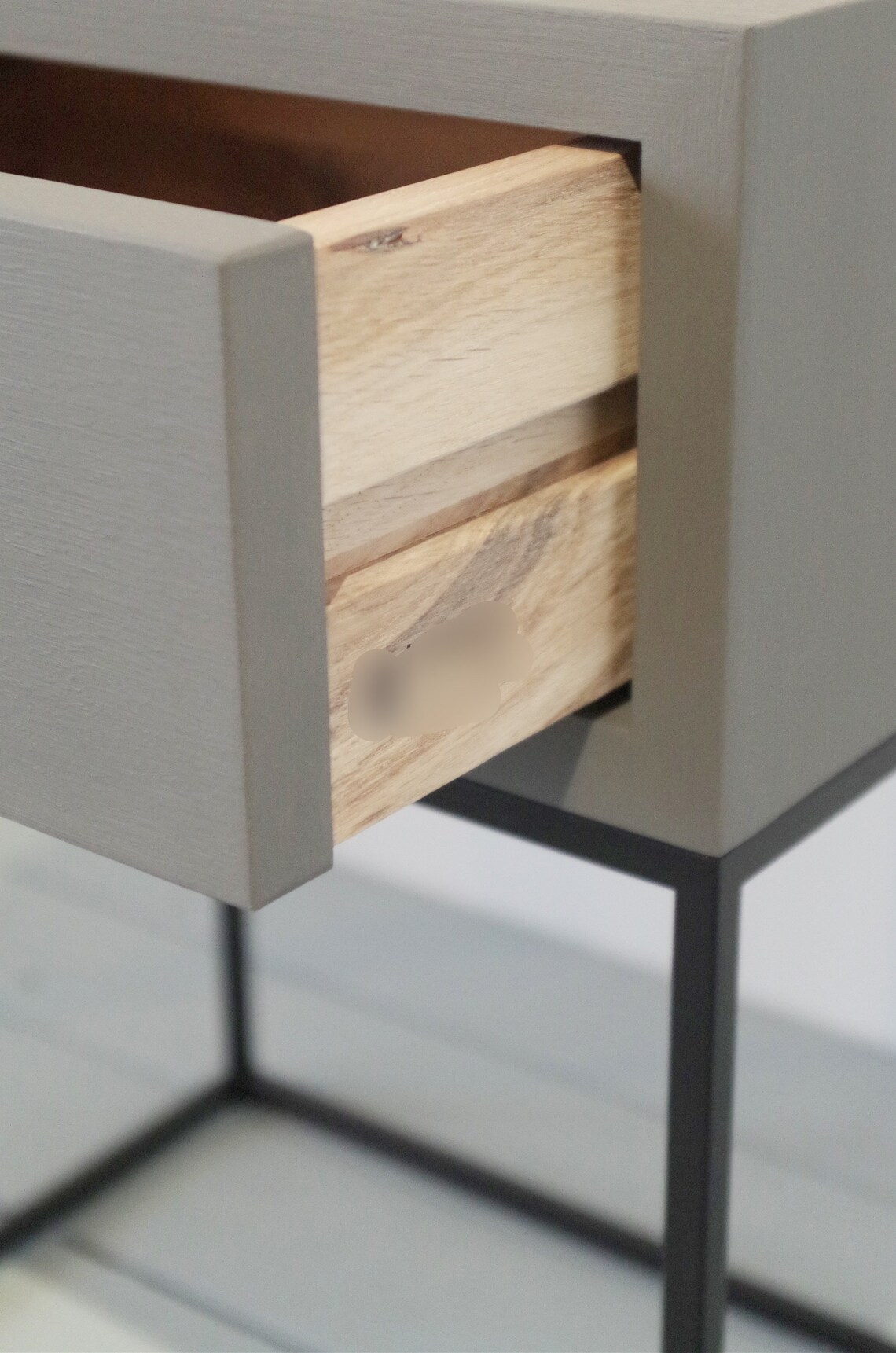 Industrial Bedside Table Mid Century Industrial Style Etsy