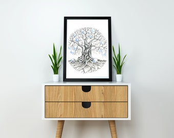 Instant Download tree of life / Family Tree / Printable Wall Art / Digital Download / tree Painting / Family Tree Template / tree of Life