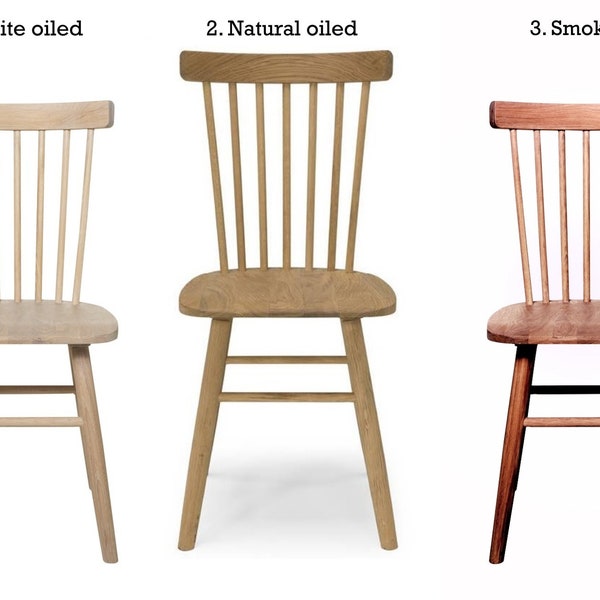 Set von zwei Stühlen aus massivem Eichenholz | Skandinavisches Design | Stuhl aus massiver Eiche | Esszimmerstuhl | Eiche geölt Stuhl | SCHÖN