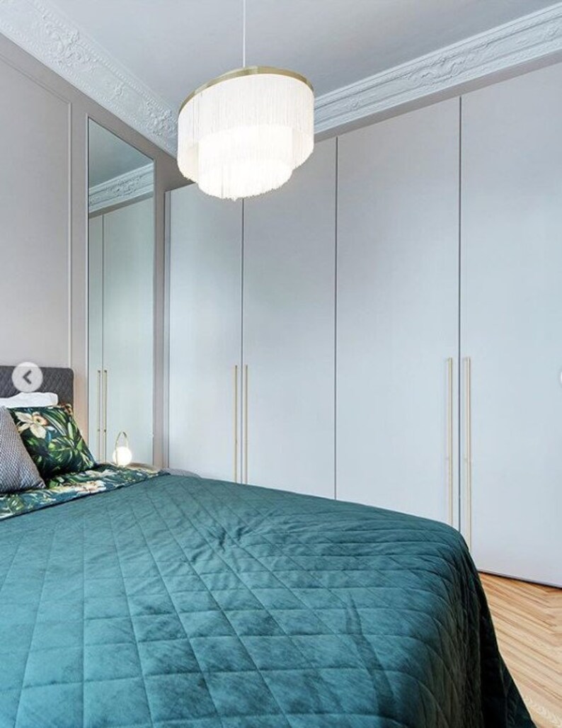 Very Long Modern Brass Handle Wardrobe Door Handles Long Etsy