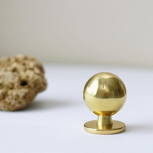 Modern Pulls Gold Knob Cabinet drawer knob Round knob Bedroom pulls Round Handles Furniture Hardware Black knob 339431-11 image 1