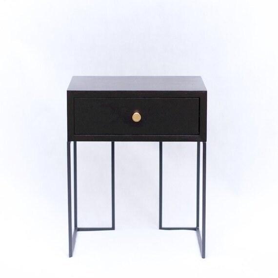 Bedside table with black legs deals