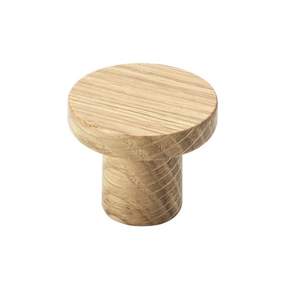 Solid Oak Drawer Pull Wooden Knobs Wooden Drawer Handle Etsy