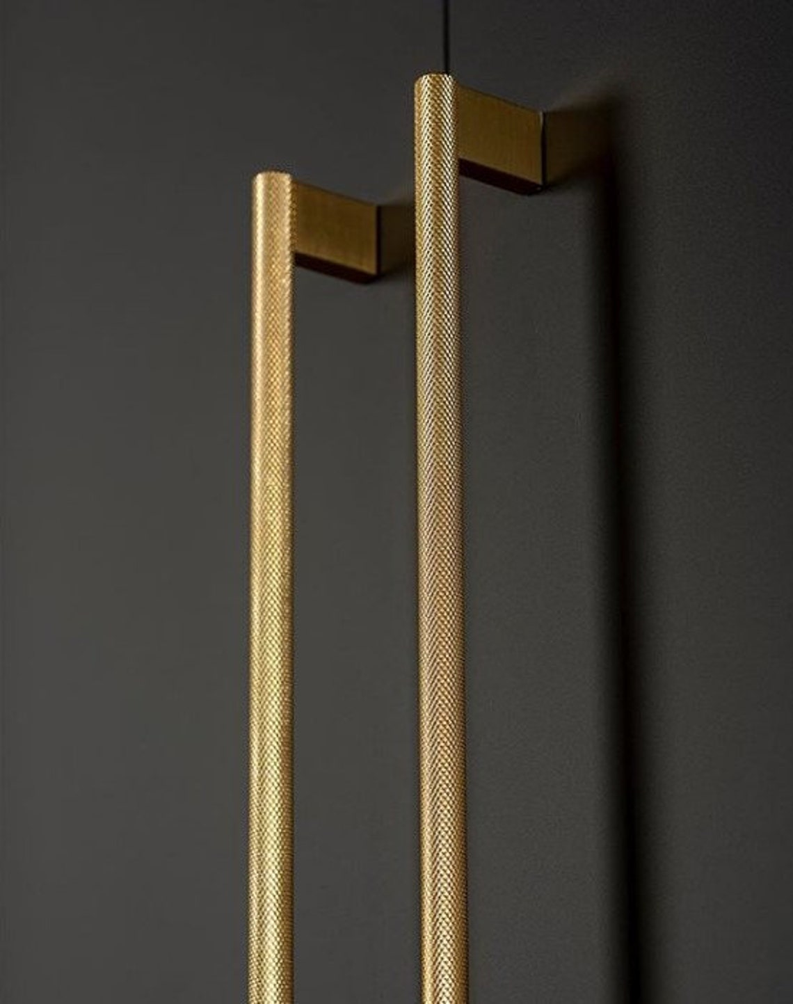 Very long Modern brass handle Wardrobe Door Handles Long Etsy
