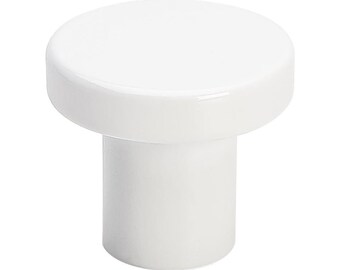 Modern Pulls | White Knob | Cabinet drawer knob | Round knob | Bedroom pulls | Round Handles | Furniture Hardware | white  368051-11