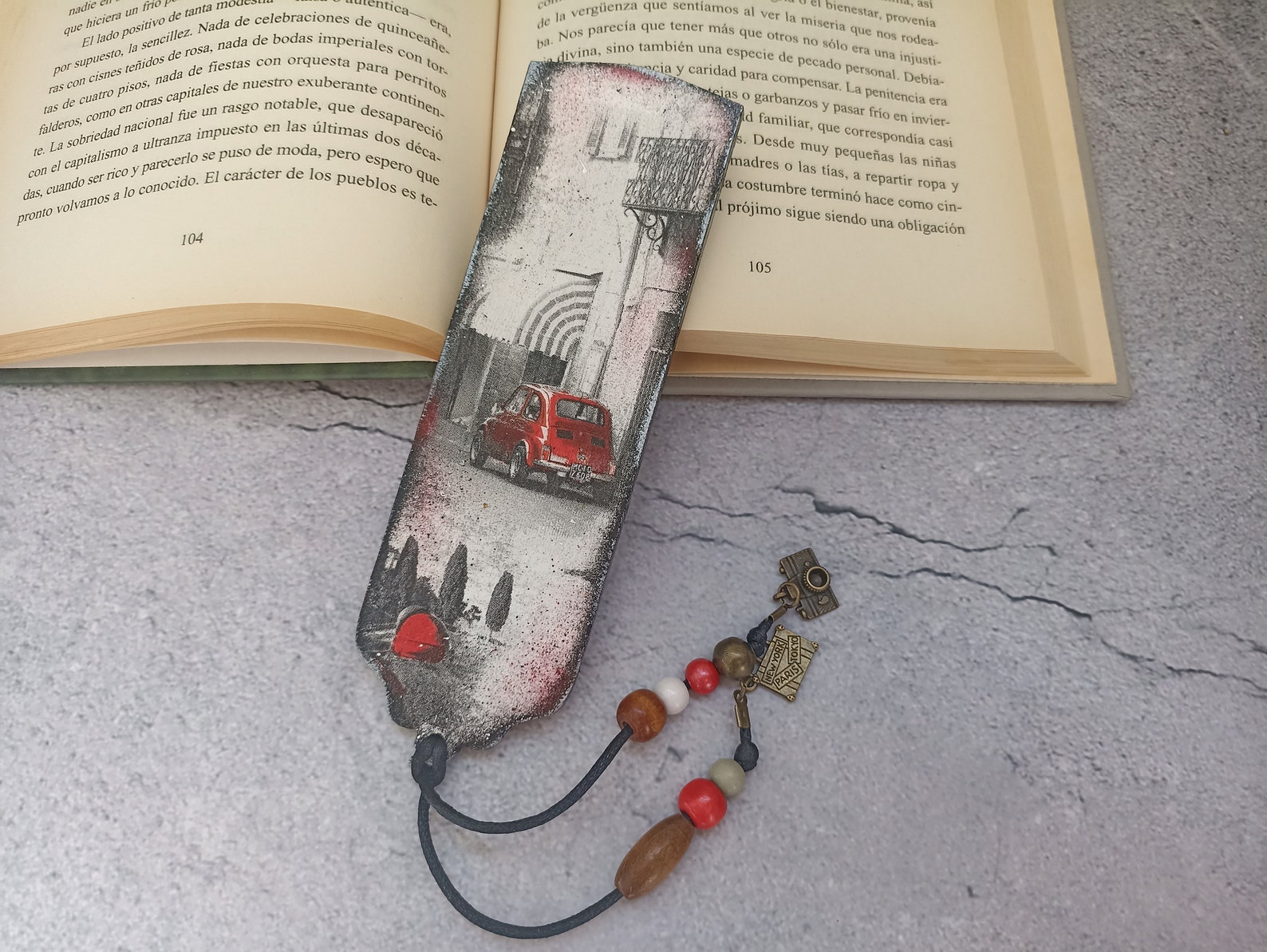 Italian Village Wood Bookmark, Travel Bookmark, Travel Gift, Book Lover ...