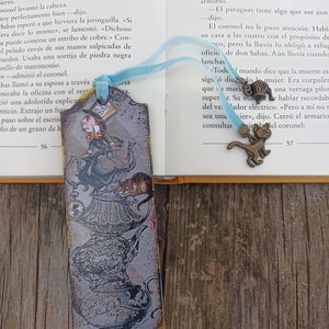 Alice in Wonderland Bookmark, Wood literary Bookmark, Mad Tea Party, Cheshire Cat Bookmark, Bookish Gift for Book Lover, Literary gif image 3