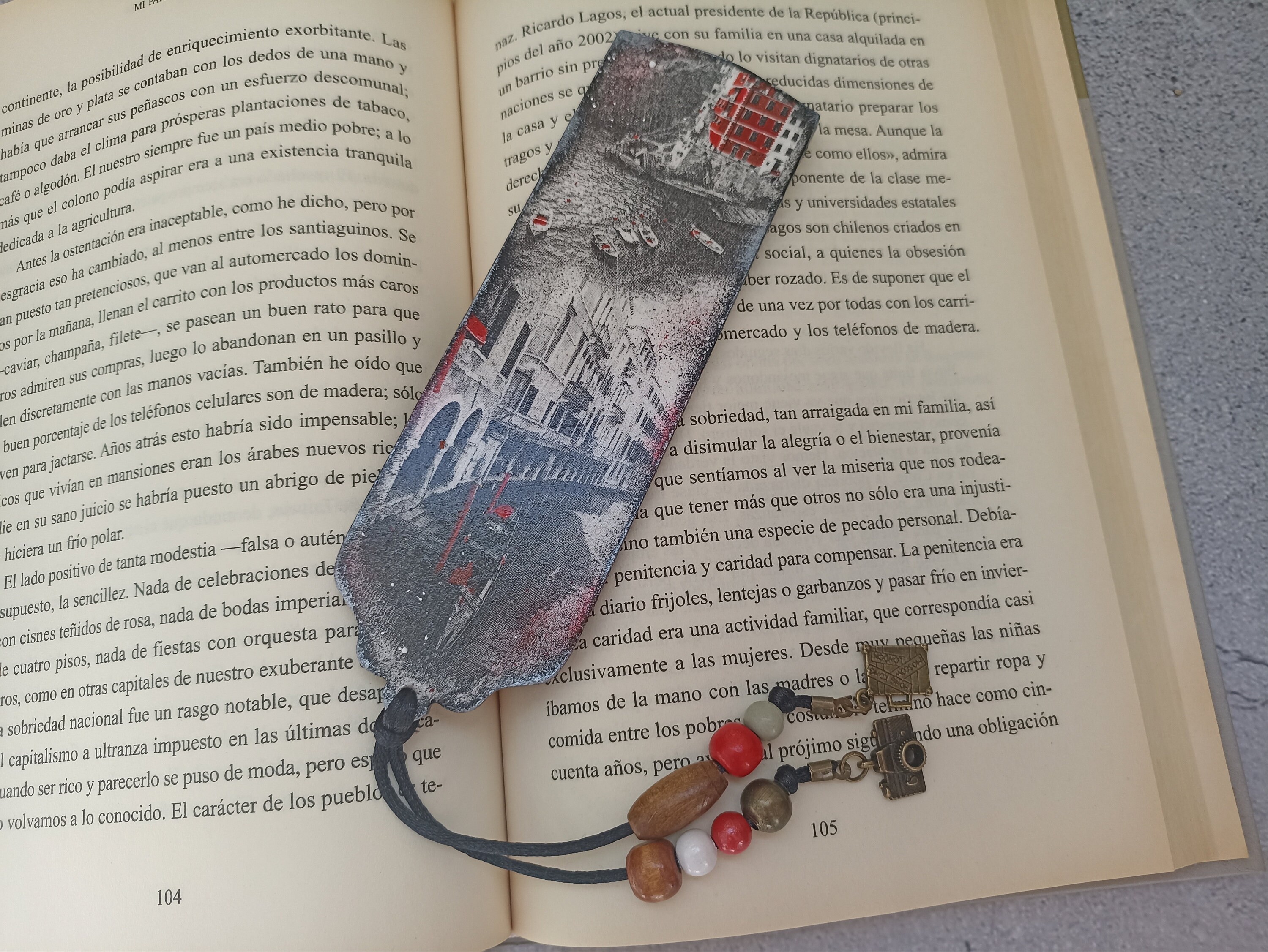 Italian Village Wood Bookmark, Travel Bookmark, Travel Gift, Book Lover ...