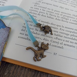 Alice in Wonderland Bookmark, Wood literary Bookmark, Mad Tea Party, Cheshire Cat Bookmark, Bookish Gift for Book Lover, Literary gif image 4