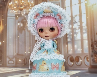 Blythe Doll Outfit cute duck mint dress set