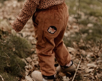 Kinder Cordhose zimt gefüttert mitwachsend