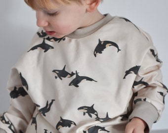 Sweatshirt Orca children's baby growing sweater basic choice of sizes