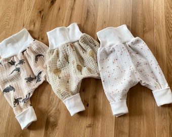 Baby Sommer Pumphose Musselin mitwachsend Farbwahl