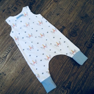 Baby romper unicorn cream that grows with you image 3