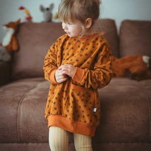 Sweatshirt mit Tasche Kinder Baby mitwachsend Pulloverkleid Bild 3