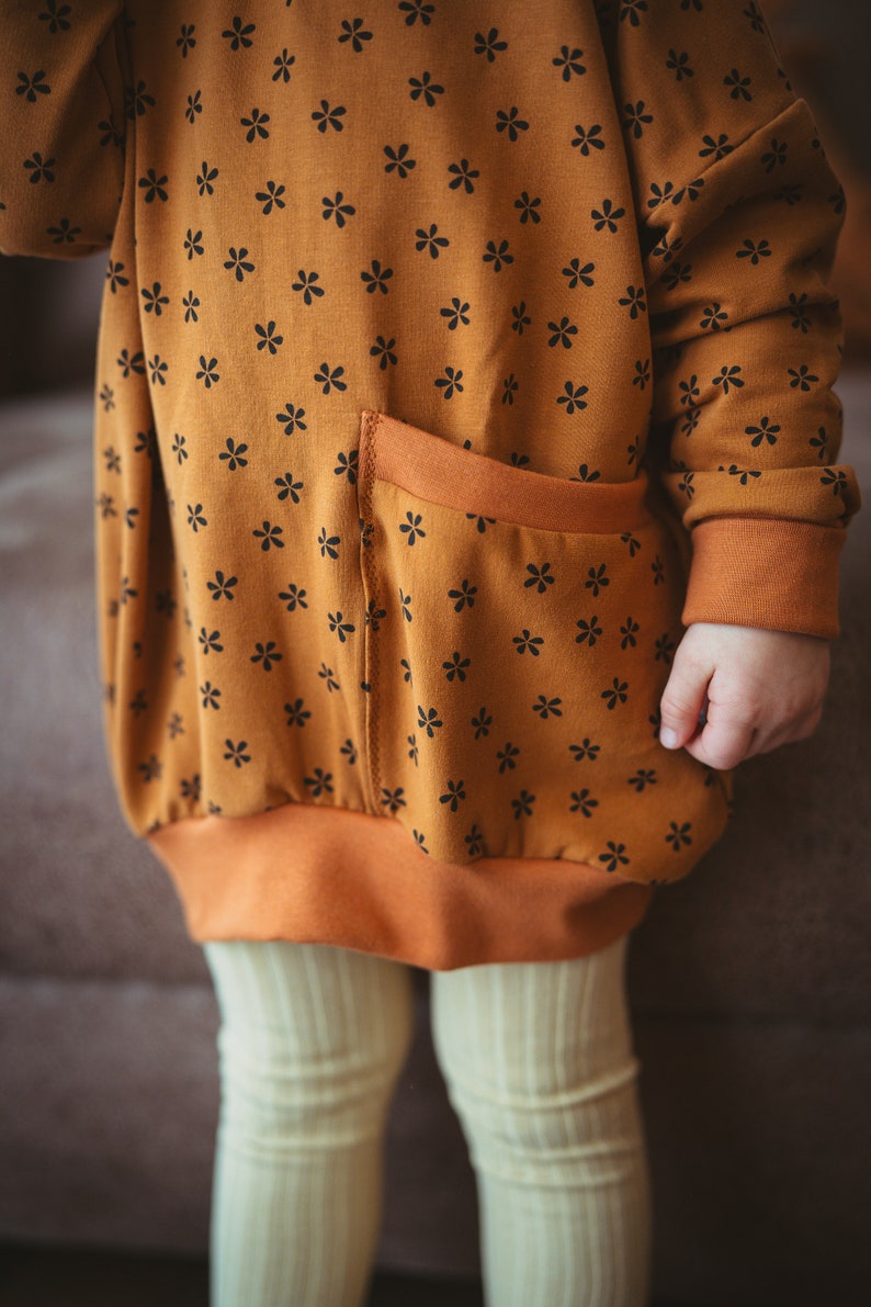 Sweatshirt with pocket children's baby growing sweater dress image 8