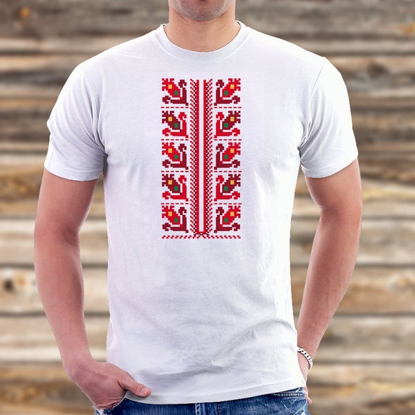 Unique, Bulgarian, Bulgaria, folklore, white, or, black, ethno, style, men, man, t-shirt