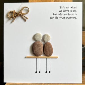 Pebble Art Card Friends Anniversary Love