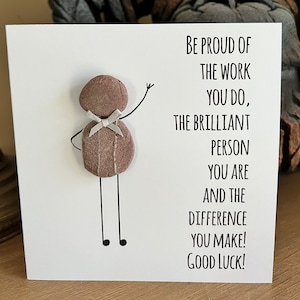 Pebble Art Card Neuer Job Auf Wiedersehen Auf Wiedersehen Weggehen
