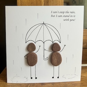 Handgemachte Pebble Art Freundschaft Unterstützung Geburtstag Grußkarte Karte Mentale Gesundheit Positiv