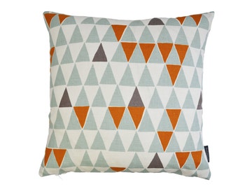 Contemporary Scandinavian Geometric fabric cushion cover - Jaffa Blue