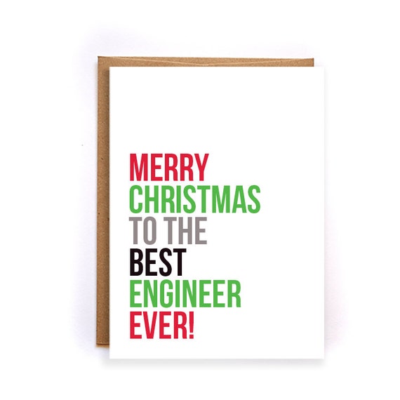 Items similar to christmas cards for engineers, handmade greeting cards