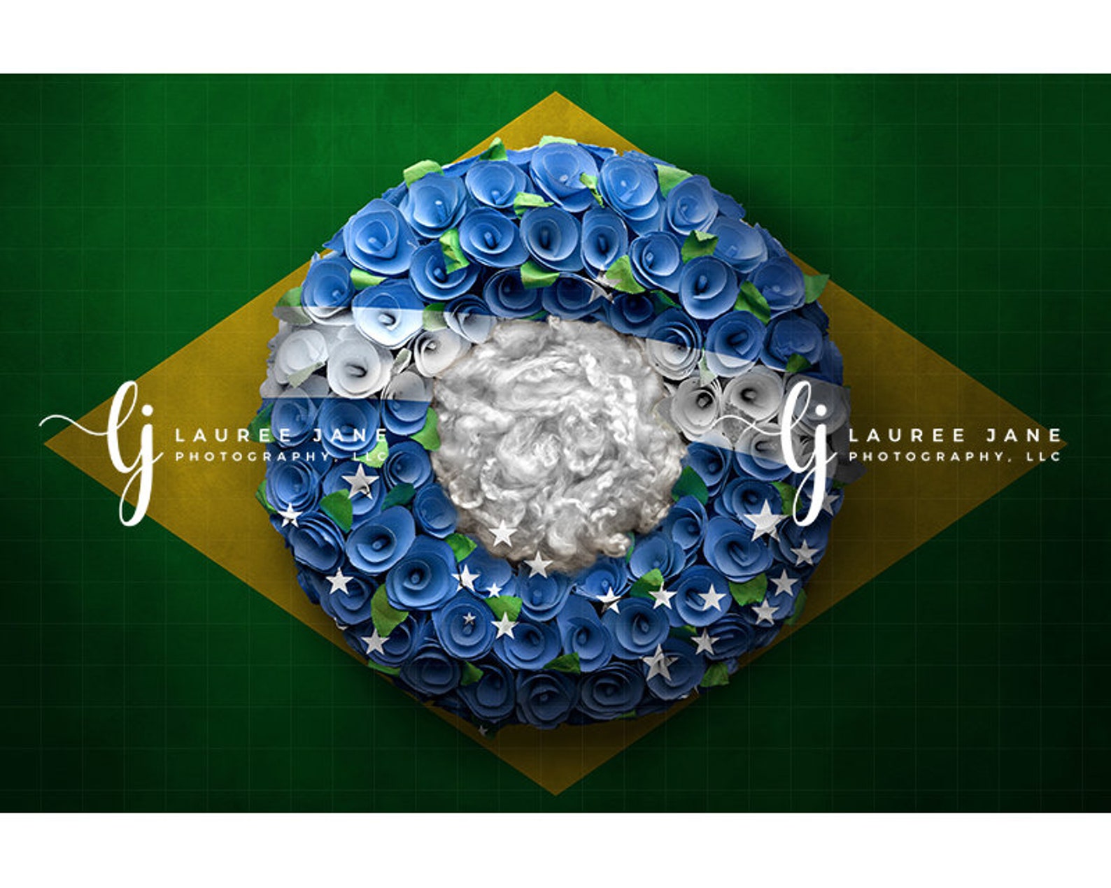 Flag Newborn Digital Backdrop Brazil Brasil Auriverde - Etsy