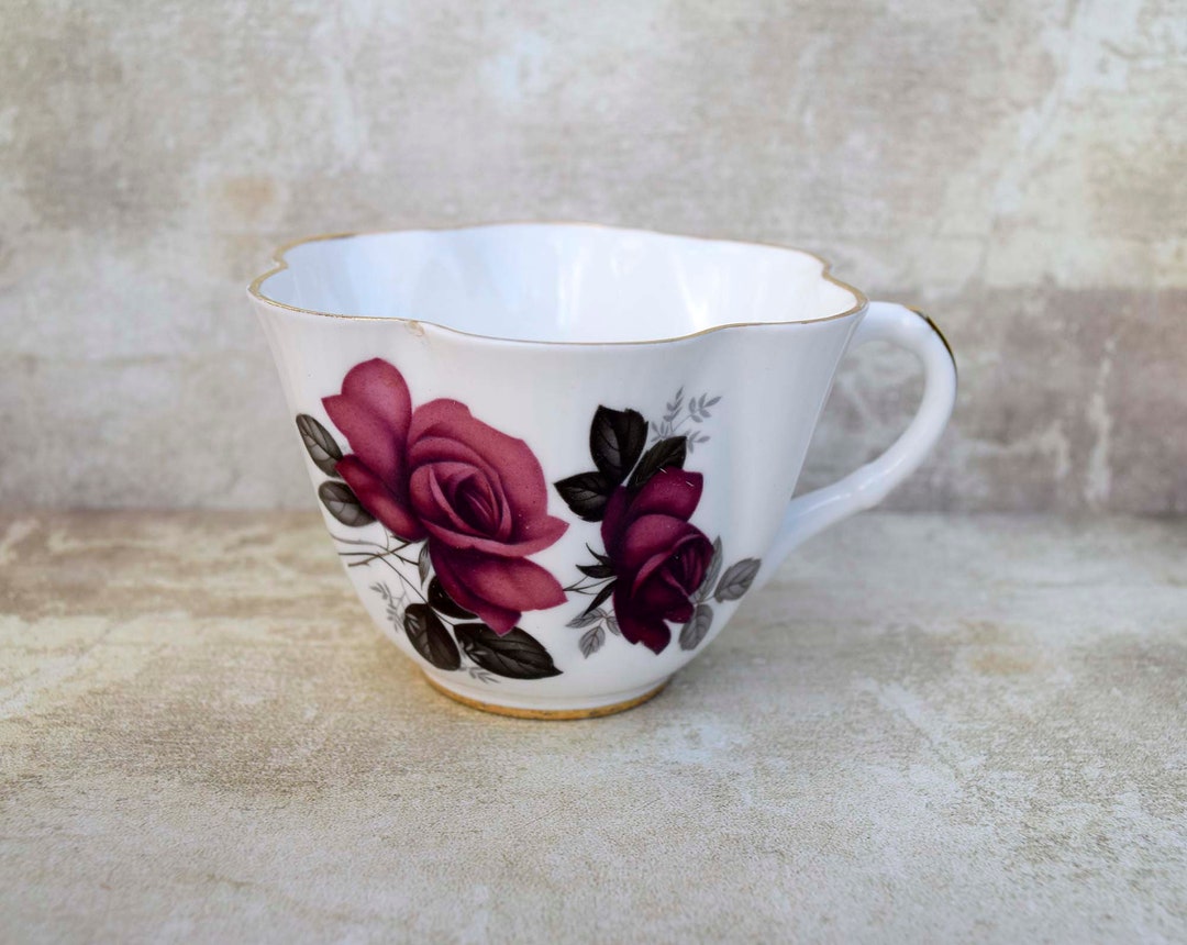 Vintage Royal Imperial Finest Bone China Made in England Red Roses