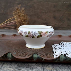 Vintage Aynsley England Bone China &#39;April Rose&#39; Sugar Basin/Small Bowl