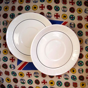Set of 2 Vintage H.Aynsley Co Ltd Staffordshire England Two Deep Saucers