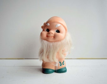 Vintage Soviet era rubber toy Gnome