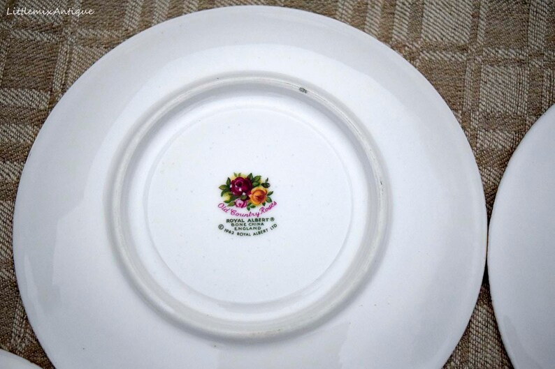 Vintage 1962 Royal Albert Ltd Bone China England Old Country Roses 1 SaucerTea Plate 4 Available Retro English Royal Albert Pretty China