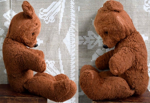 Vintage USSR Wool Teddy Bear | 1950s Collectible Plush Toy - Etsy