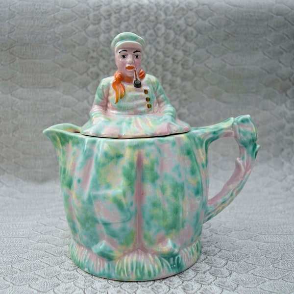 Vintage Arthur Wood Pottery Made in England Dutch Sailor Teapot