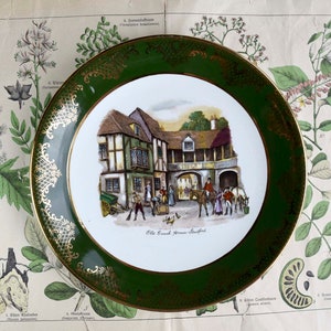 Vintage Durability Weatherby Hanley England Royal Falcon Ware 1-73 &#39;Old Coach House Stratford&#39;  Display/Cabinet/Collector Plate