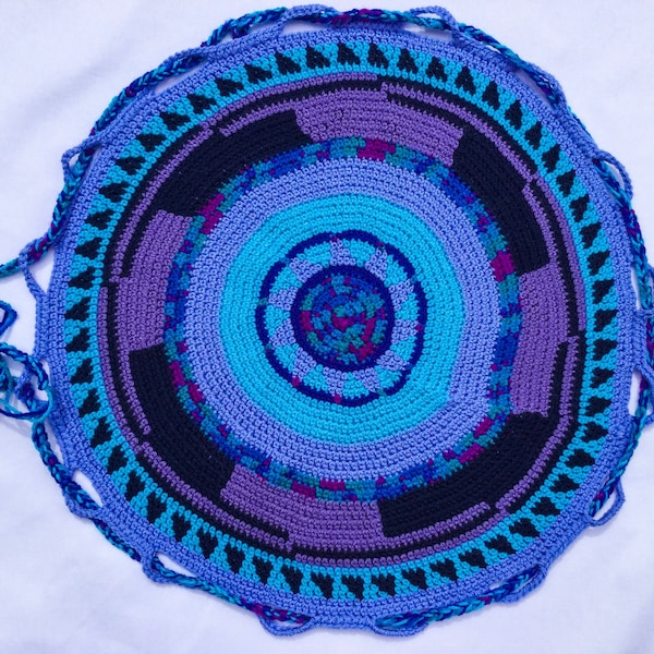 Cappellino blu per pelli di djembe, mandala blu per strumenti a percussione, regalo viola e blu per i suonatori di djembe, copertina blu e viola per batteria