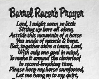Tea Towel Barrel Racers Prayer Farmhouse Decor Custom - Etsy