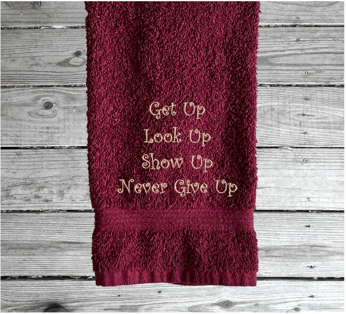 Bathroom Towel Cute Saying Embroidered Design Hand Towel Etsy