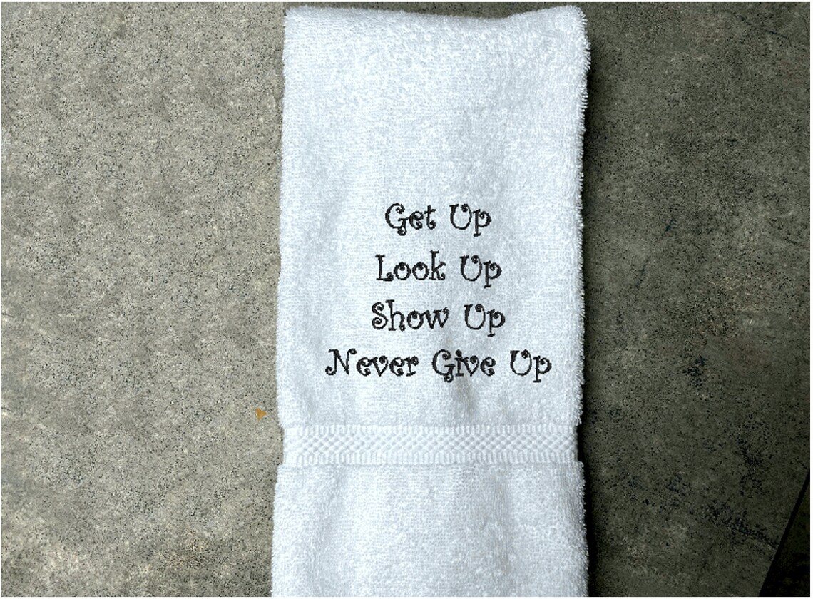 Bathroom Towel Cute Saying Embroidered Design Hand Towel Etsy