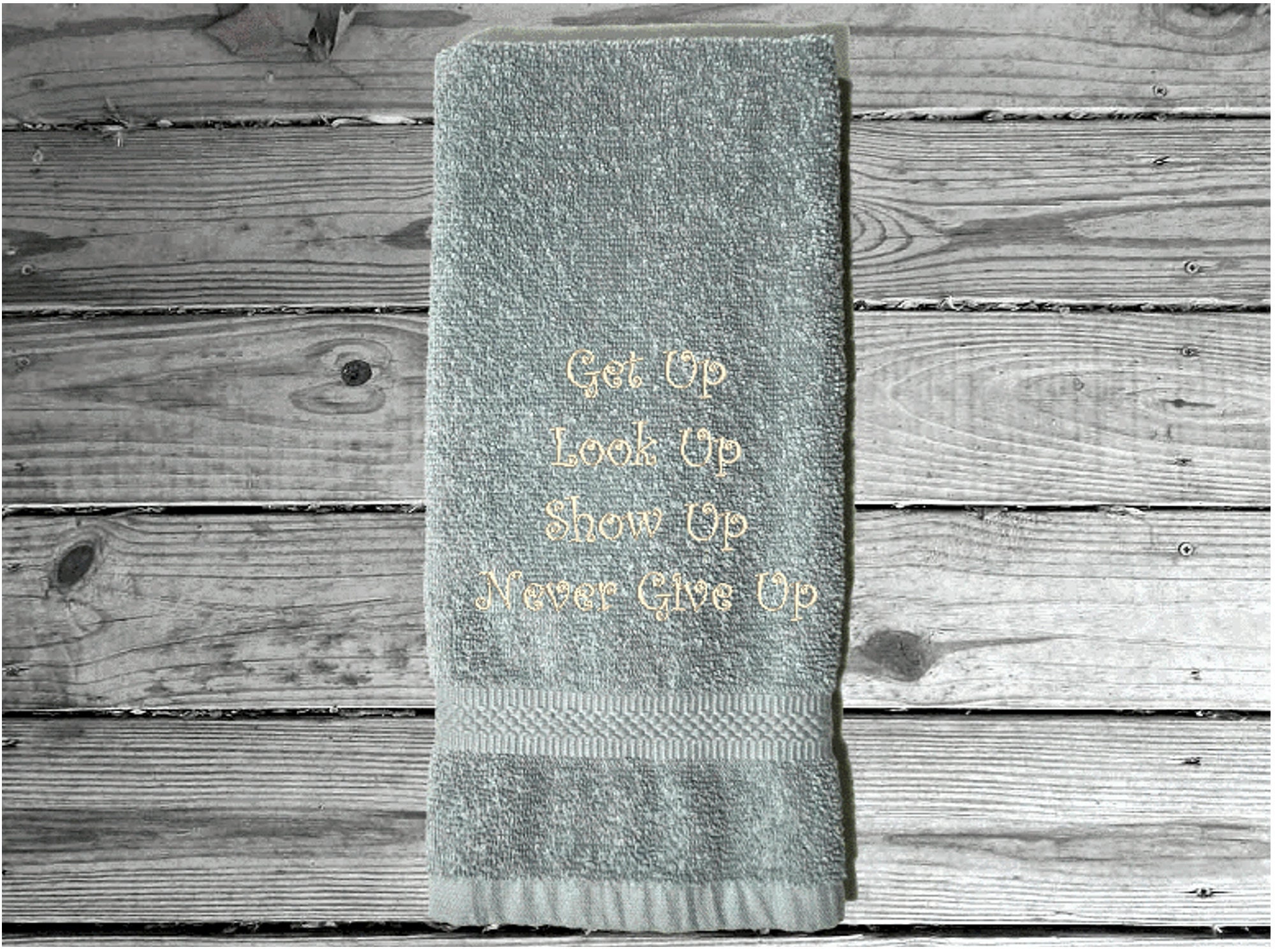 Bathroom Towel Cute Saying Embroidered Design Hand Towel Etsy