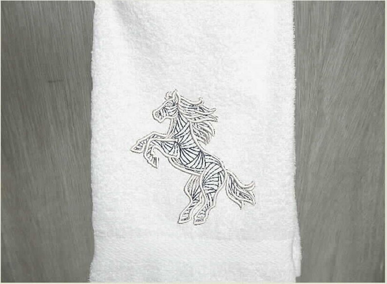 Bathroom Hand Towels horse design embroidered western gift Etsy