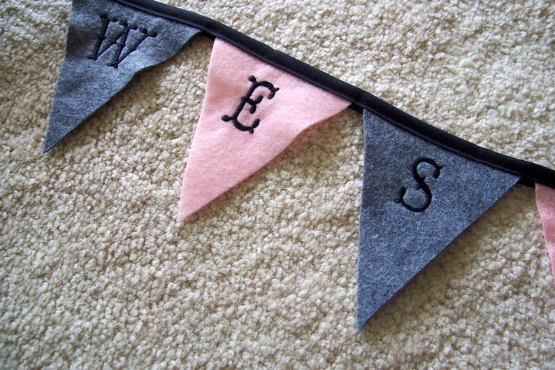 hand made party decorations personalized gift for her Western Pleasure garland embroidered letters photo prop western banners and flags