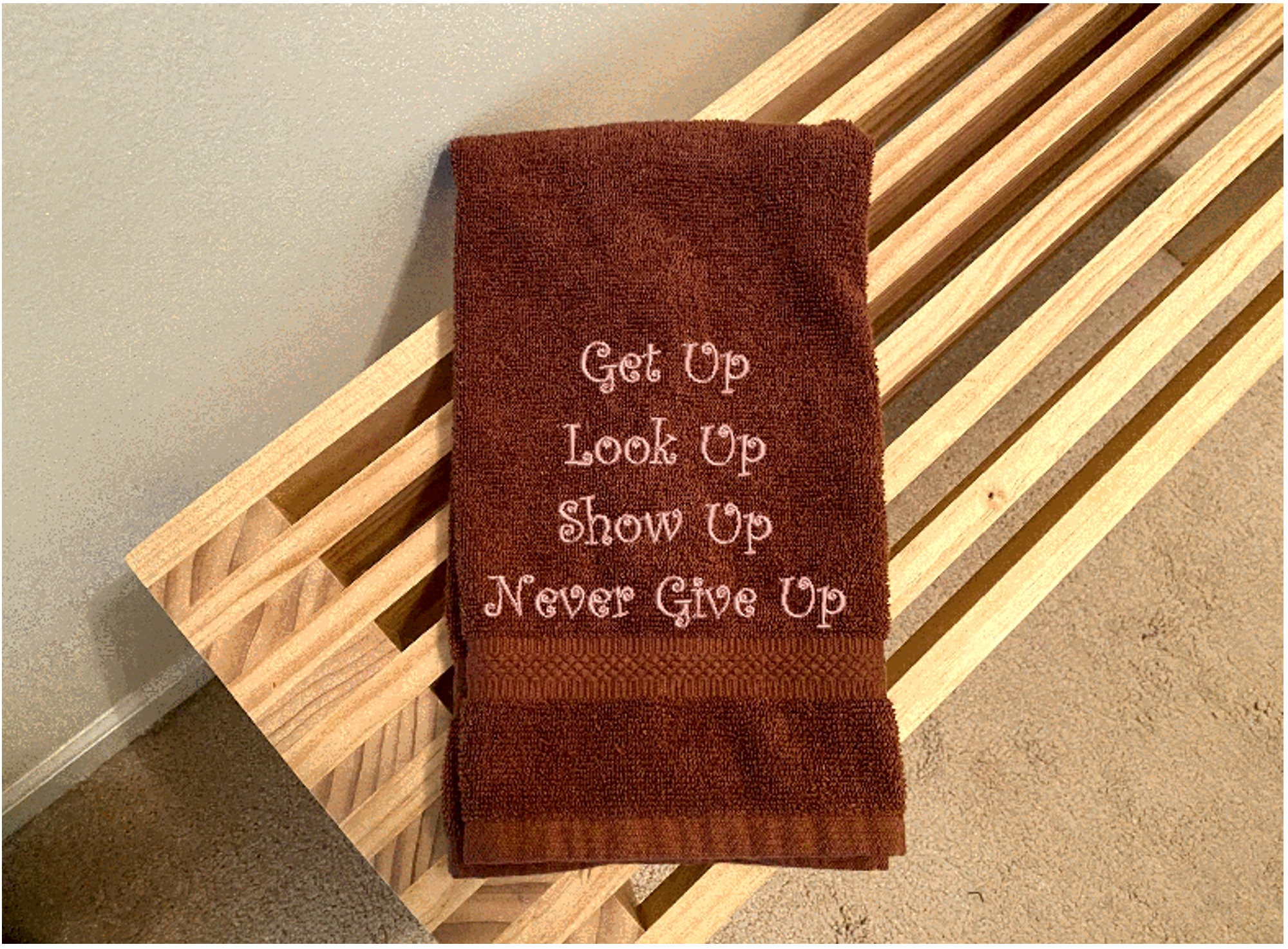 Bathroom Towel Cute Saying Embroidered Design Hand Towel Etsy