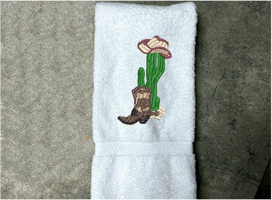 Bath Hand Towel, Embroidered Luxury Towel Western Gifts Country Decor