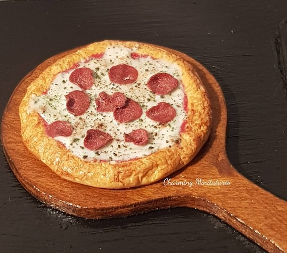Pizza de fimo miniatura 1//12 casas muñecas