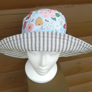 Women&#39;s Spring Summer Floral Bucket Hat for Women Cotton Bucket Hat Lightweight Travel Hat Packable Beach Hat